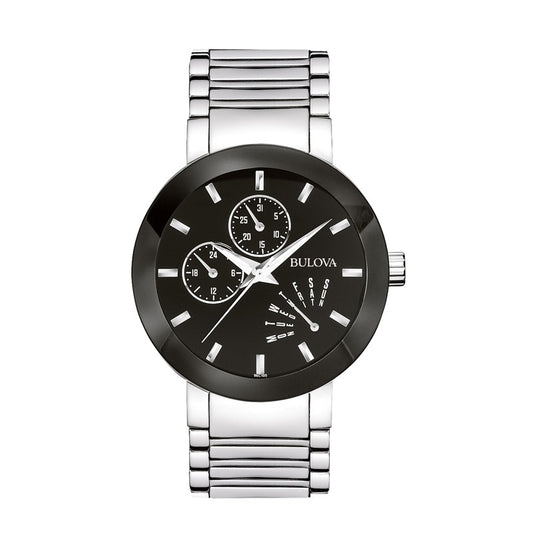 Men's Bulova Modern Chronograph Watch with Black Dial