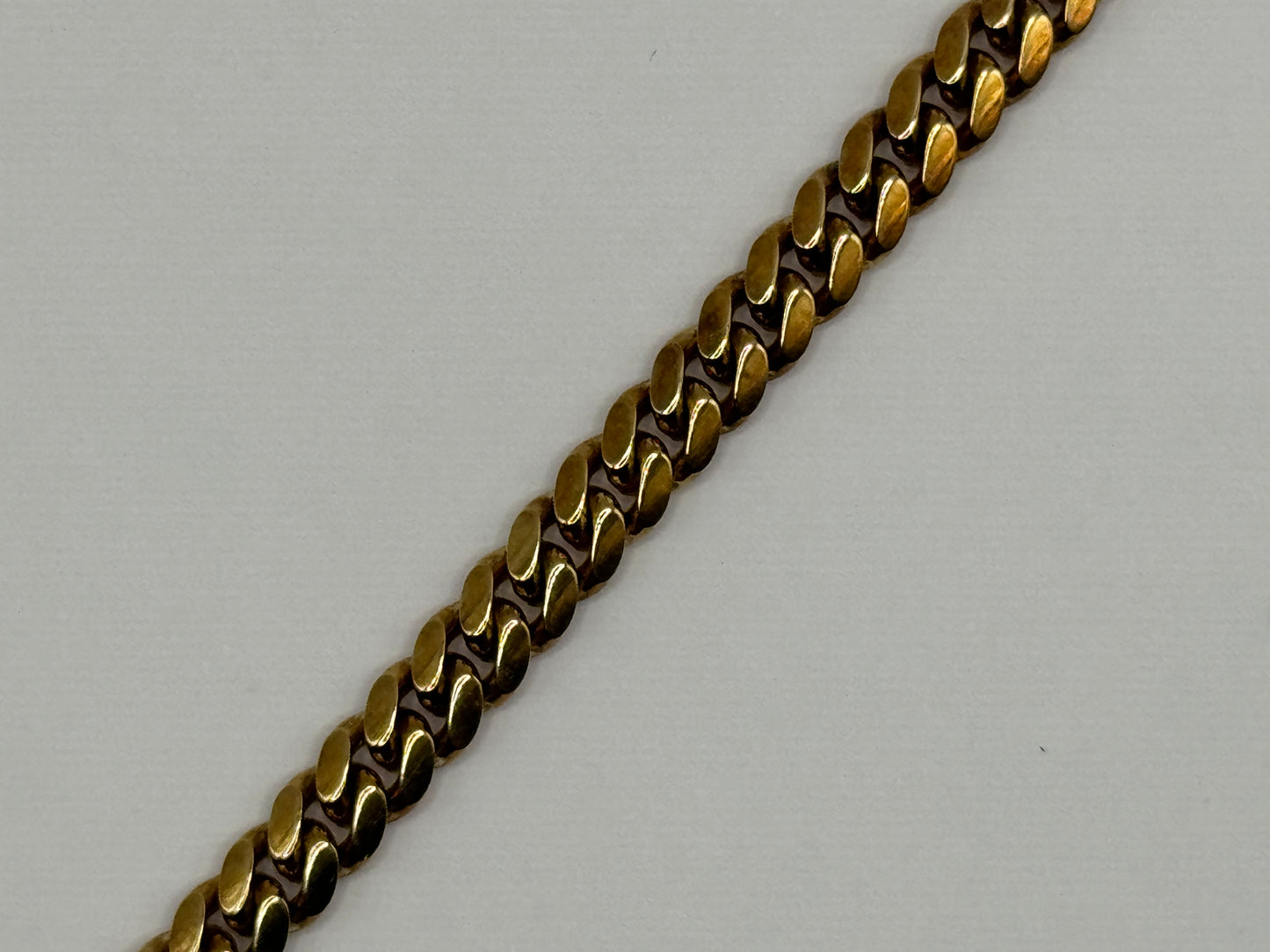 Solid 14k Gold Miami Cuban Bracelet 5mm 9in Box Clasp Lock